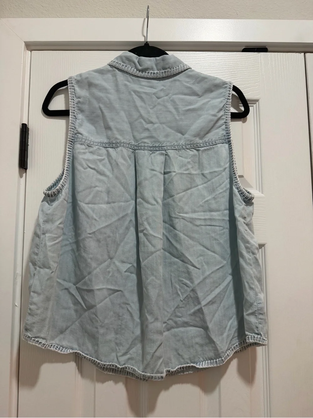 Cloth & Stone Sleeveless Blanket Stitch Blouse Large